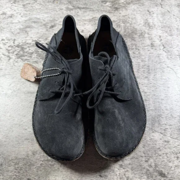 Birkenstock Gary Black Suede Leather Lace-Up Derby Shoes Women's Size 36 US 5 - Picture 7 of 9